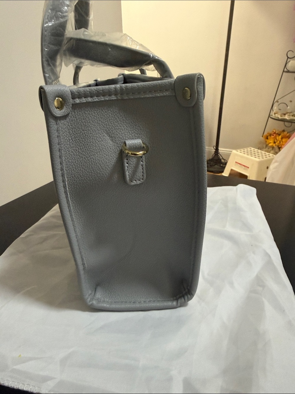 Marc Jacobs Gray The Tote Bag Canvas-Style Top Handle Tote - Picture 4 of 6